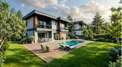 NUSRETİYE'NİN IKONU OLACAK SITE IÇERISINDE HAVUZLU 4+1 VİLLA