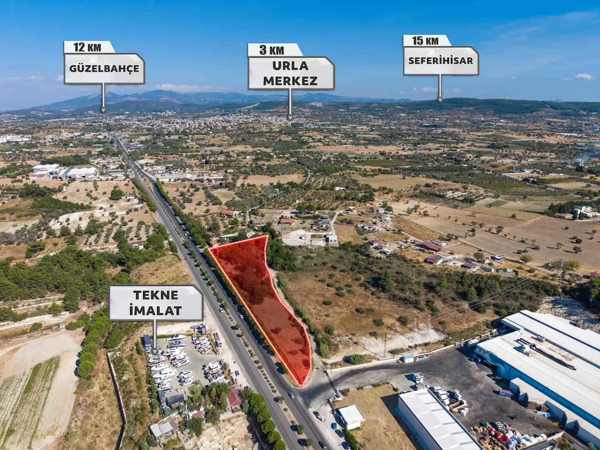 URLA ESKİ İZMİR-ÇEŞME YOLU ÜZERİ 2.000 M² KİRALIK TİCARİ ALAN
