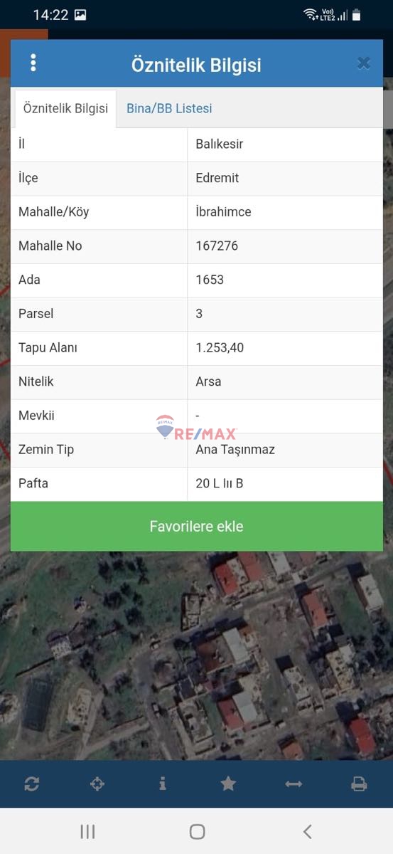 BALIKESİR EDREMIT ILCESI ANA CADDE ÜZERI SATILIK ARSA