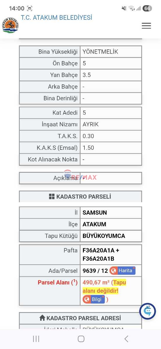 BÜYÜKOYUMCA KAT KARŞILIĞI 1.5 EMSAL (5 KAT)