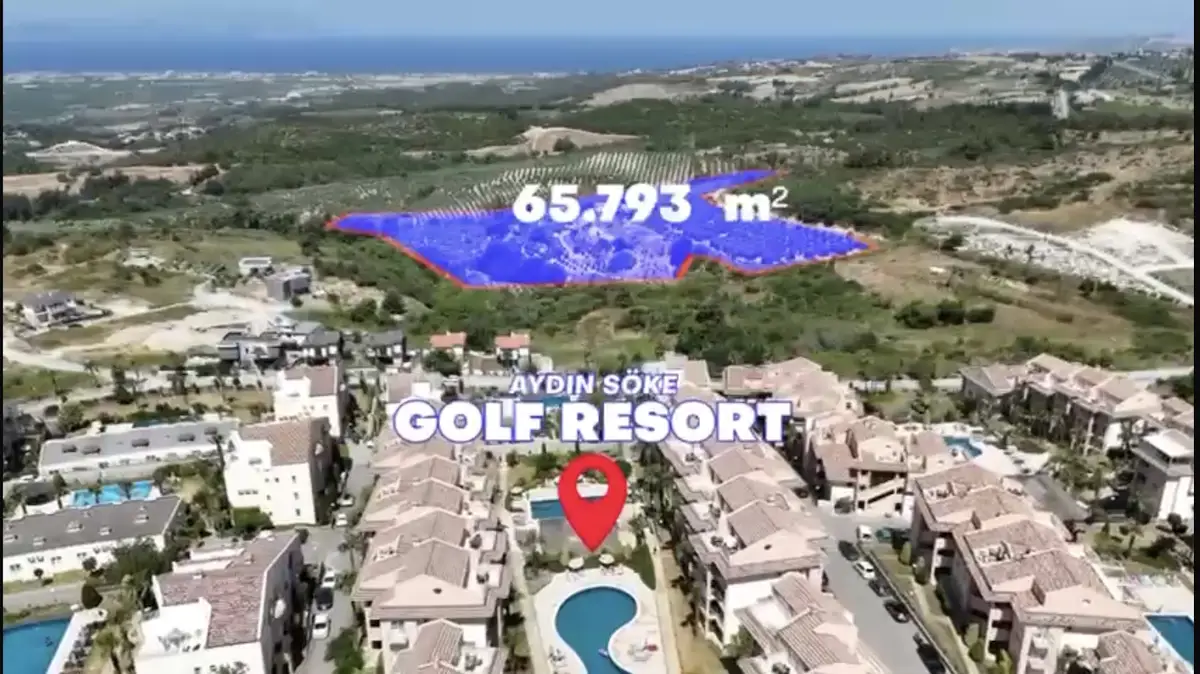 KUŞADASI GOLF RESORTA SINIR 65.000 M² DENİZ MANZARALI ARAZİ