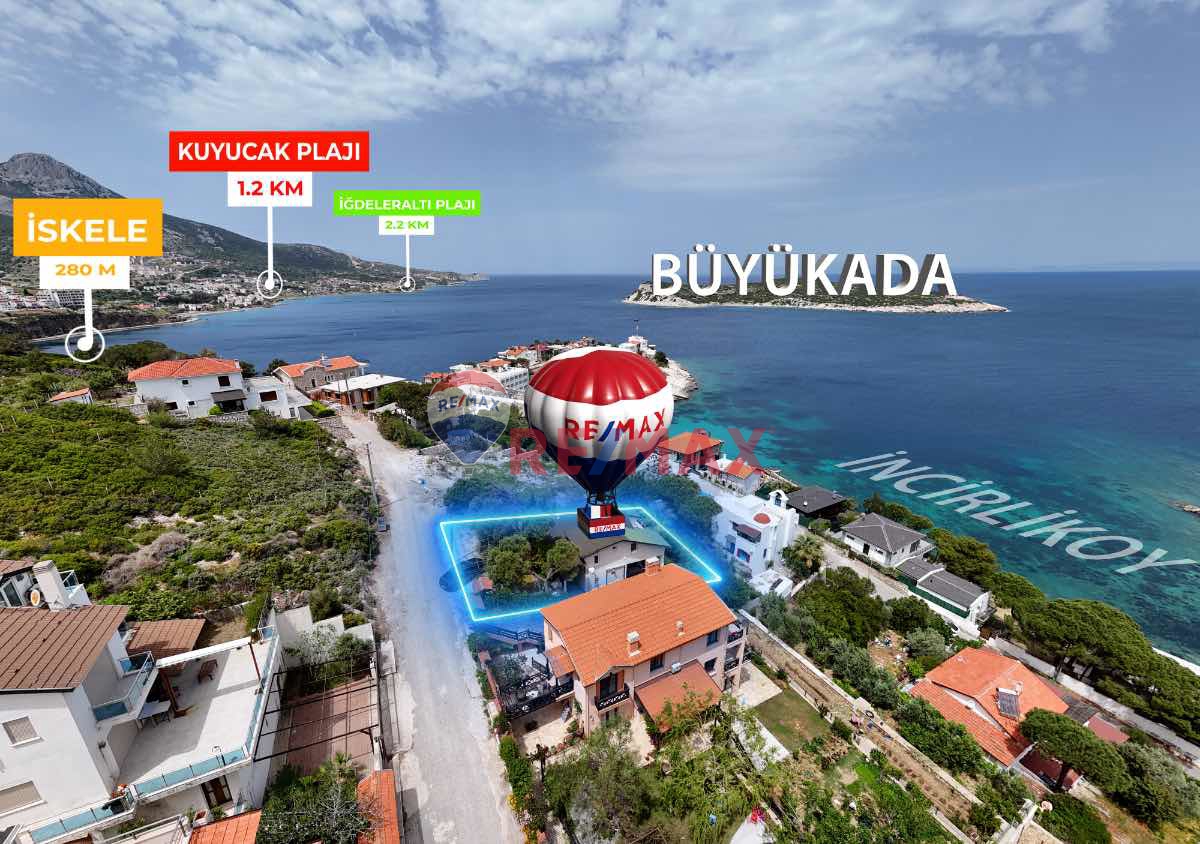 İNCIRLIKOY'DA PANORAMIK DENIZ MANZARALI TAM MÜSTAKIL VILLA