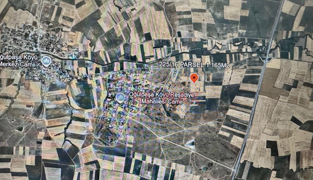 EDİRNE HAVSA OĞULPAŞA KÖYÜ SATILIK 1.165 M2 MÜSTAKİL TARLA