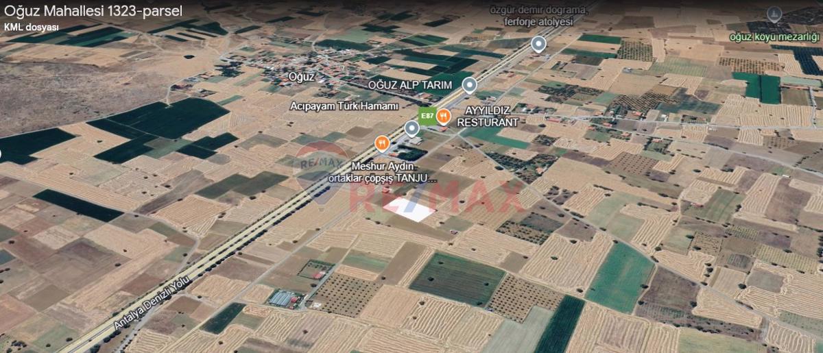 ACIPAYAM-OĞUZ, ANTALYA YOLU YAKINI, 3225m2 VERİMLİ SATILIK TARLA