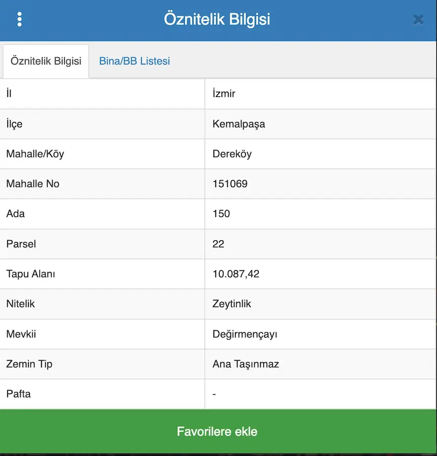 İZMIR KEMALPAŞA DEREKÖYDE'DE 302 M² HİSSELİ SATILIK ZEYTİNLİK 
