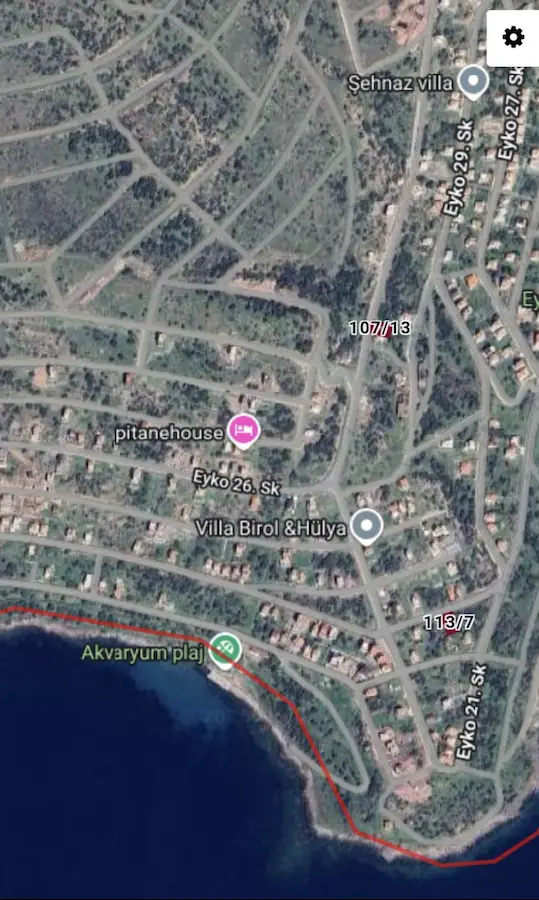 ÇANDARLI EYKO'DA DENİZ MANZARALI SATILIK  VİLLA İMARLI ARSA