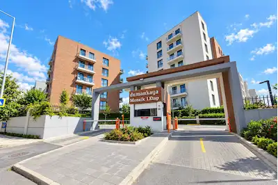 DUMANKAYA MOZİK 1. ETAP SİTESİ İÇERİSİNDE 93M² 1+1 BAHÇE KATI DAİRE