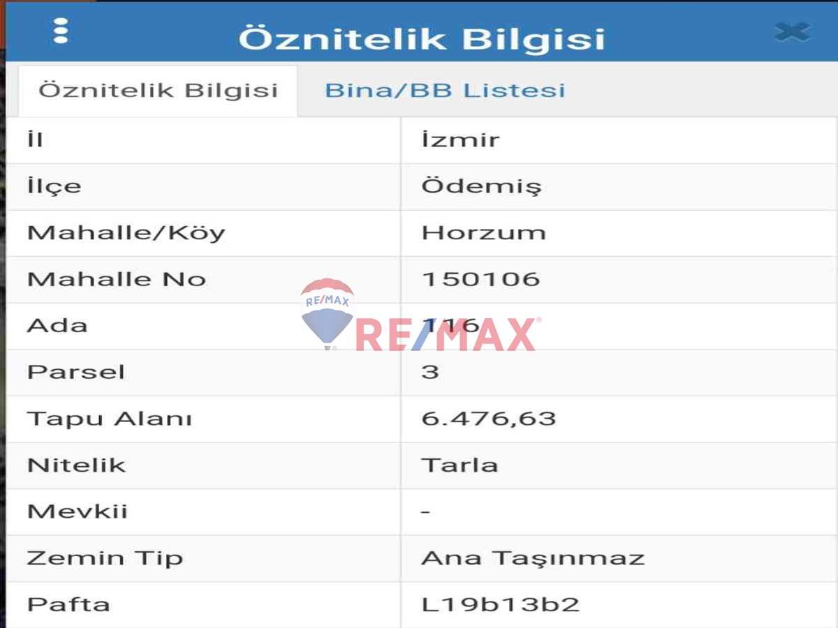 IZMIR]ÖDEMIŞ]HORZUM DA SATILIK TARLA