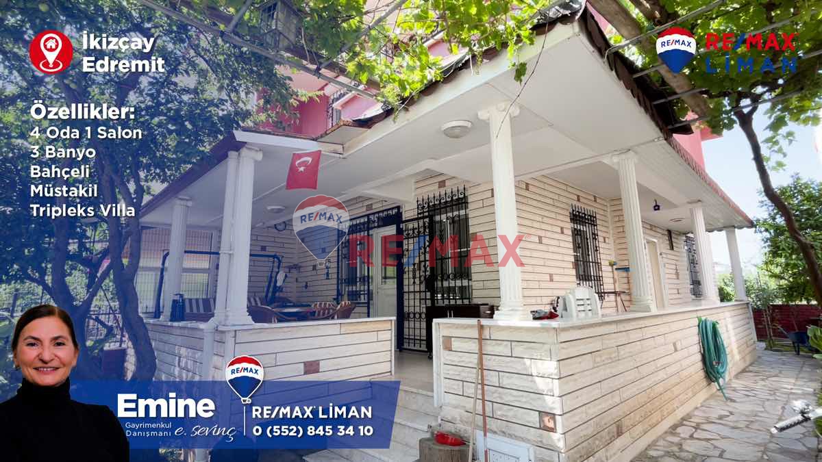 ZEYTNLİ İKİZÇAY MAH. DENİZE YAKIN  BAHÇELİ  EŞYALI MASRAFSIZ 4+1 TRİPLEKS VİLLA 