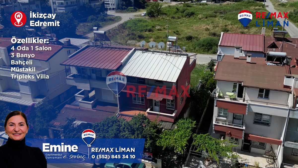 ZEYTNLİ İKİZÇAY MAH. DENİZE YAKIN  BAHÇELİ  EŞYALI MASRAFSIZ 4+1 TRİPLEKS VİLLA 