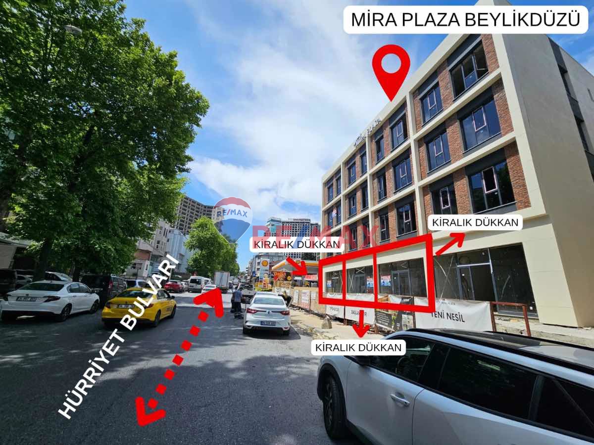 BEYLİKDÜZÜ İŞLEK CADDE ÜZERİ KİRALIK 159M2 SIFIR DÜKKAN MAĞAZA