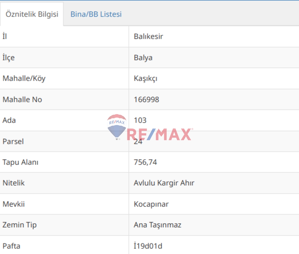 BALIKESİR BALYA KAŞIKCI'DA TARLA 