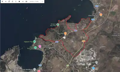 ALİAĞA ÇALTILIDERE'DE SATILIK 13.714 M² KDKÇA TİCARİ İMARLI ARSA
