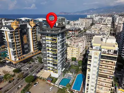 ALANYA MAHMUTLAR BARBAROS CADDESİ’NDE DENİZE 100 METRE SATILIK 2+1 DAİRE | SONAS BUKET