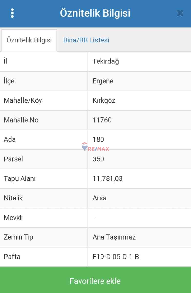 ERGENE KIRKGÖZ SATILIK SANAYİ ARSASI 11.781M2