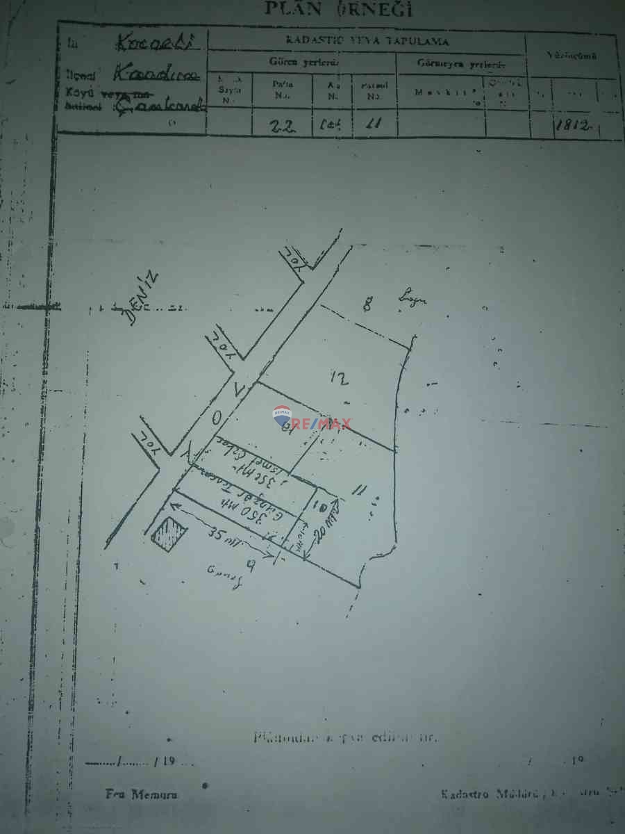 KANDIRA BABALI'DA DENİZ MANZARALI SATILIK ARSA