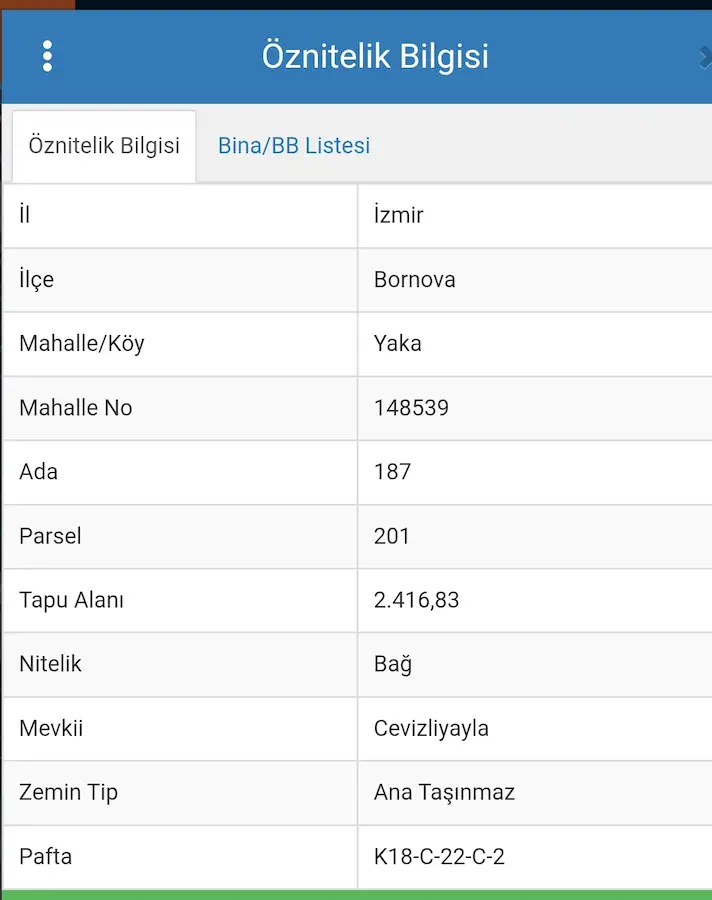 BORNOVA YAKA CEVİZLİYAYLA'DA 380 M2 SATILIK BAĞ