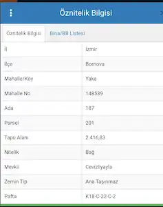 BORNOVA YAKA CEVİZLİYAYLA'DA 380 M2 SATILIK BAĞ
