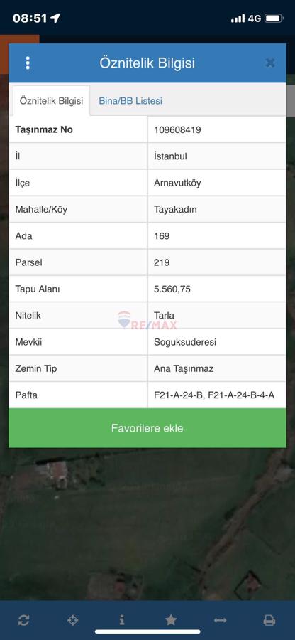 ARNAVUTKÖY TAYAKADIN DA YATIRIMLIKK TARLA 