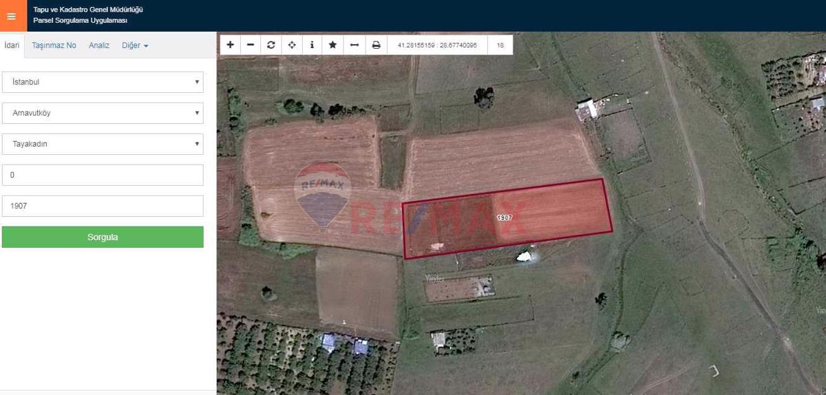 ARNAVUTKÖY TAYAKADIN DA YATIRIMLIKK TARLA 