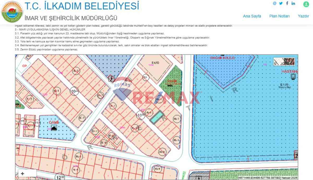 REMAX KUZEY’DEN KILIÇDEDE MAHALLESİNDE KAT KARŞILIĞI ARSA