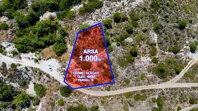 ÇEŞME ALAÇATIDA YATIRIM DEĞERİ YÜKSEK 1000 M² ARAZİ