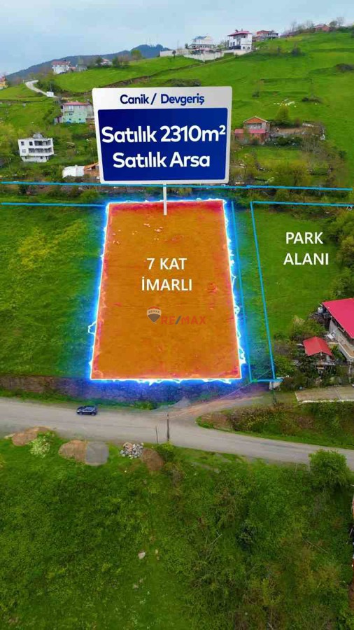 REMAX KUZEY’DEN CANİK DEVGERİŞ’TE DENİZ MANZARALI SATILIK ARSA