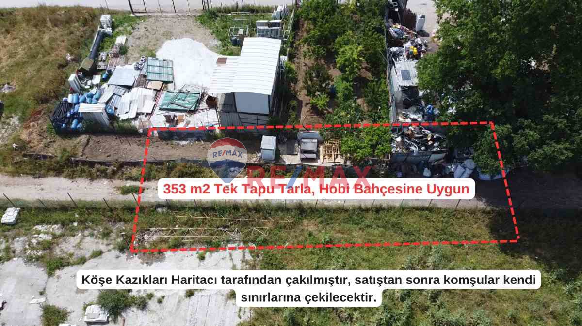REMAX BEYAZ DEMİRTAŞ CUMHURİYET YOLA YAKIN 353 M2 TEK TAPU TARLA