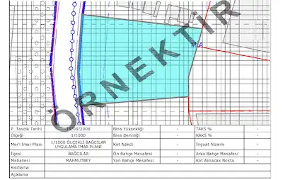 MAHMUTBEY MİA BÖLGESİNDE NET İFRAZLI 5.200 m² ARSA