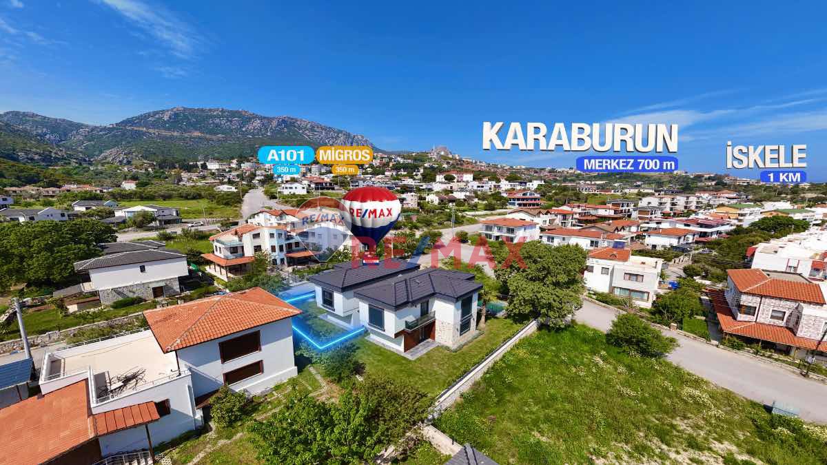 KARABURUN'DA ULTRA LÜKS, HAVUZLU AKILLI EV SISTEMLI 3+1 VILLA