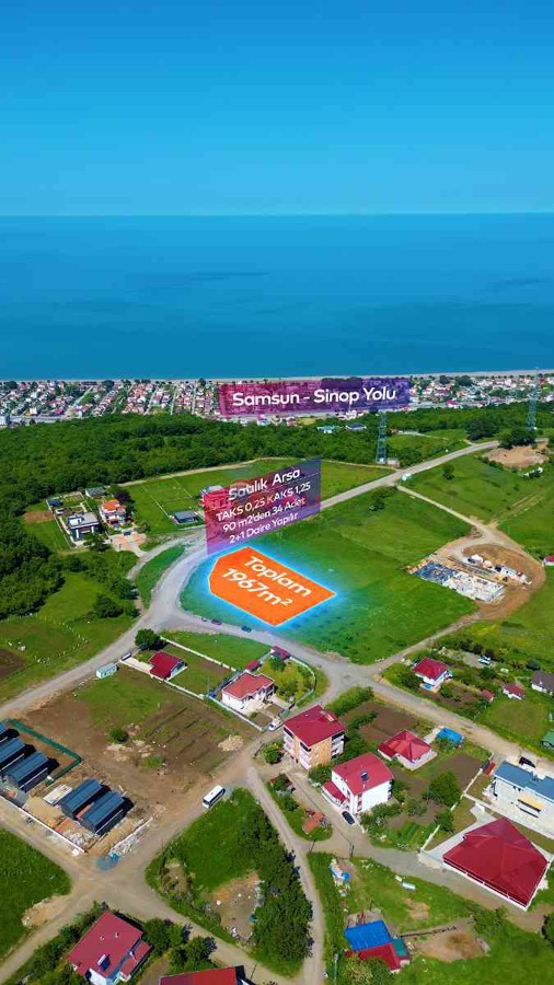 REMAX YUNUS TEKİN'DEN İNCESU'DA DENİZ MANZARALI KAT KARŞILIĞI ARSA