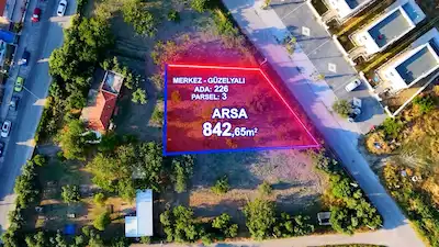 ÇANAKKALE MERKEZ GÜZELYALIDA MÜKEMMEL KONUMDA SATILIK ARSA
