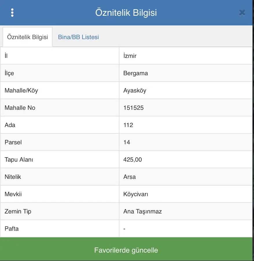 İZMIR BERGAMADA SATILIK 425 M2 SATILIK ARSA