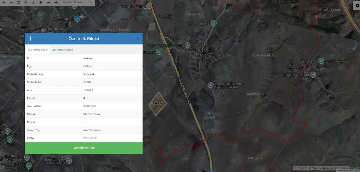 GÖLBAŞINDA 50.877 M2 SATILIK VERİMLİ TARLA