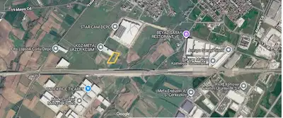 KAPAKLI KARAAĞAÇTA  HIZLI TREN YANI SATILIK 3558 M2 SANAYI ARSASI HISSESI