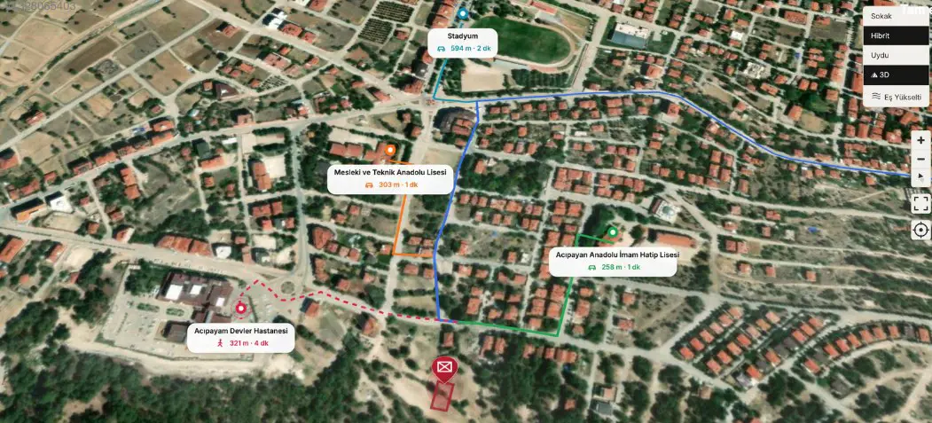 DEVLET HAST. 300M MESAFEDE, B+3, 767 M² İNŞ. ALANI KÖŞE PARSEL