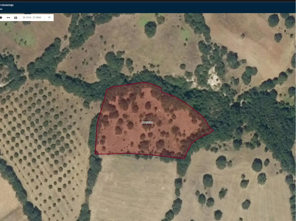 BALIKESIR BALYA ÇARMIK TEK TAPU AVANTAJLI SATILIK 6443M2 TARLA