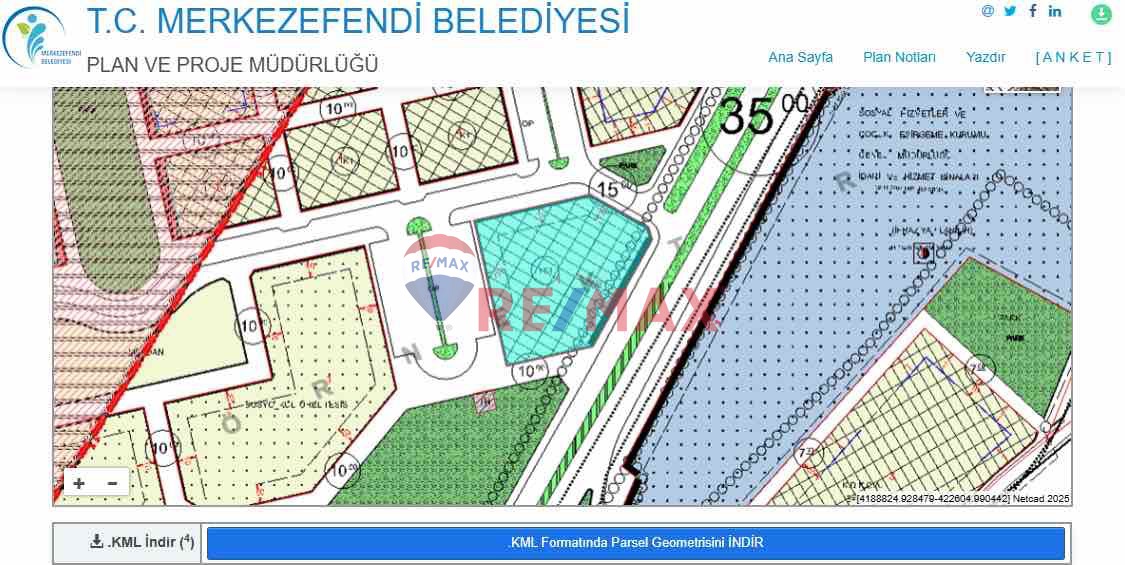 REMAX MODEL’DEN PAMUKKALE YOLU ÜZERİNDE 5 KAT İMARLI EMSAL 2 SATILIK ARSA