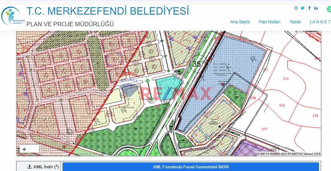 REMAX MODEL’DEN PAMUKKALE YOLU ÜZERİNDE 5 KAT İMARLI EMSAL 2 SATILIK ARSA