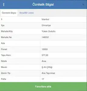 ÜMRANIYE ŞERIFALI MAH FIRSAT 377 M2 ARSA