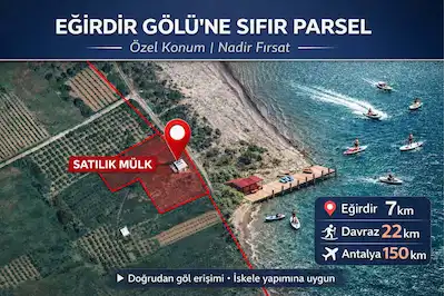 EĞIRDIR GÖLÜNE SIFIR 200 M² KULLANIM ALANLI BAHÇELI MÜSTAKIL