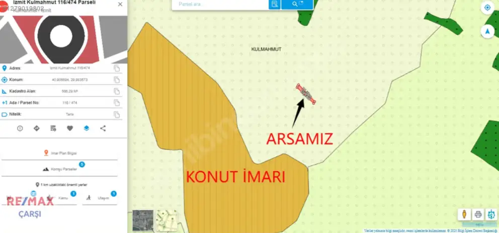 İZMİT KULMAHMUT KÖYÜN DİBİNDE TARLA