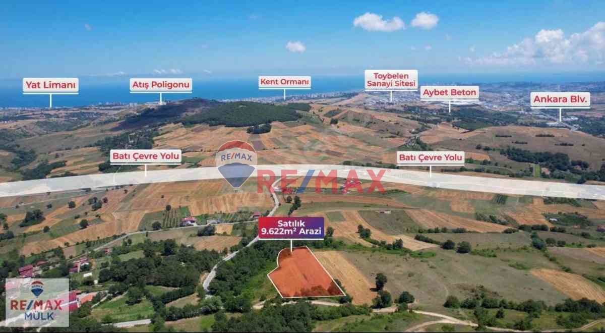 ATAKUM SARAYKÖY'DE SATILIK 9622 M² TARLA