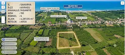 KARASU'DA DENİZE YAKIN 4.288 M² İMARLI ARSA 