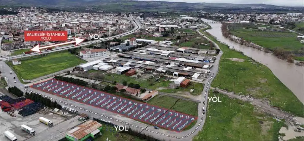 SUSURLUK SULTANİYE’DE MÜSTAKİL TAPULU SANAYİ İMARLI 210,52 M² ARSA