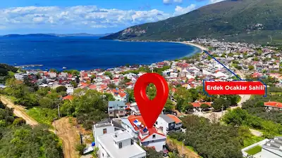 BALIKESIR ERDEK OCAKLAR MEVKII'NDE DENIZ MANZARALI MÜSTAKIL