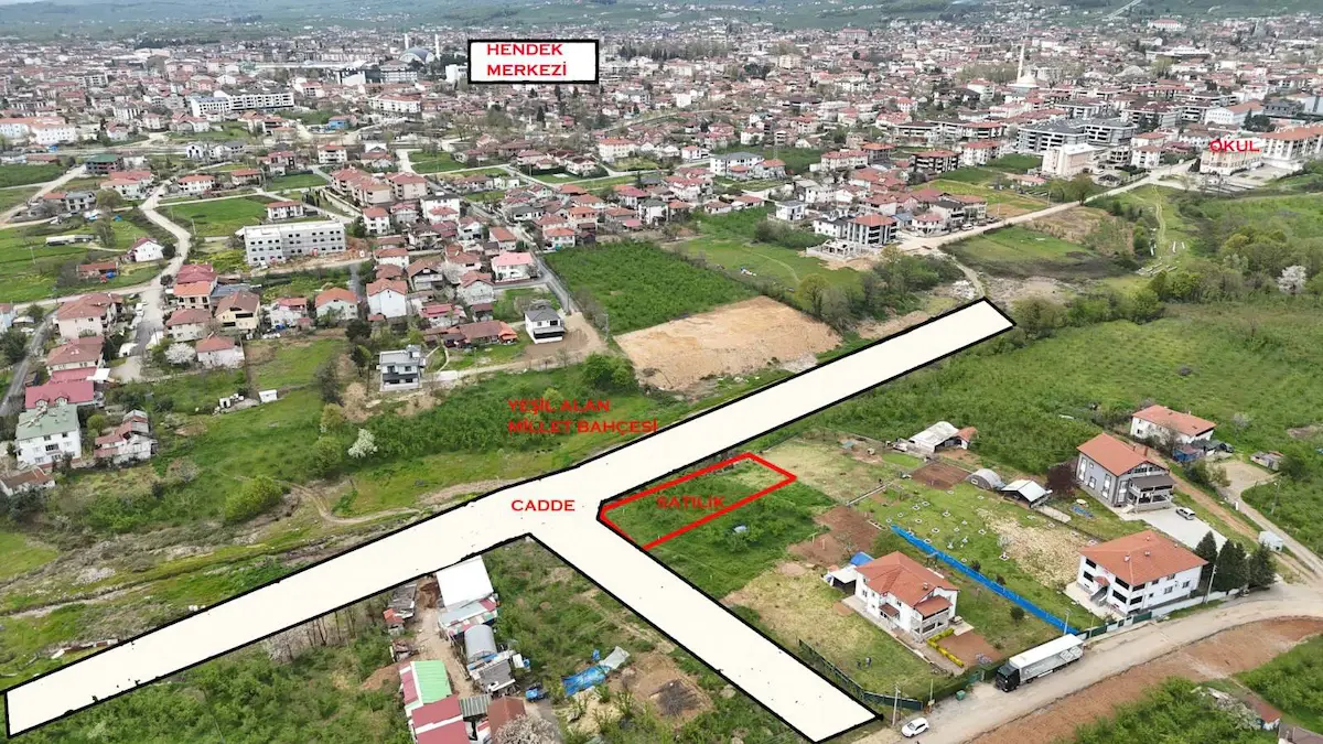 SAKARYA HENDEK BAŞPINAR'DA YATIRIM VE PROJEYE UYGUN 2 PARSEL ARSA