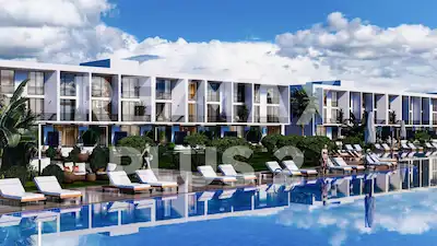 İSKELE LONG BEACH’TE SATILIK LÜKS 2+1 DUBLEKS DAIRE – COURTYARD PLATINUM