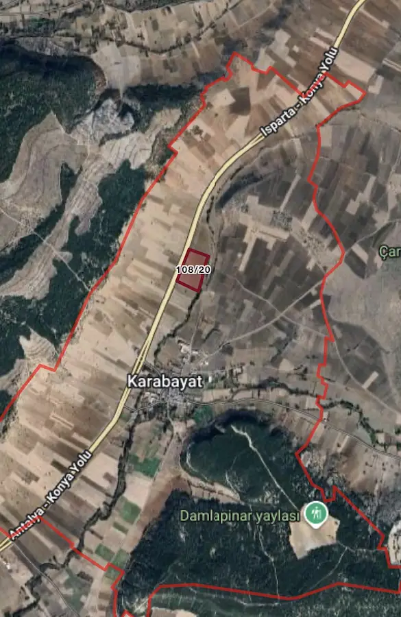 KONYA BEYŞEHİR KARABAYATTA ANA YOL ÜZERİ SATILIK TARLA