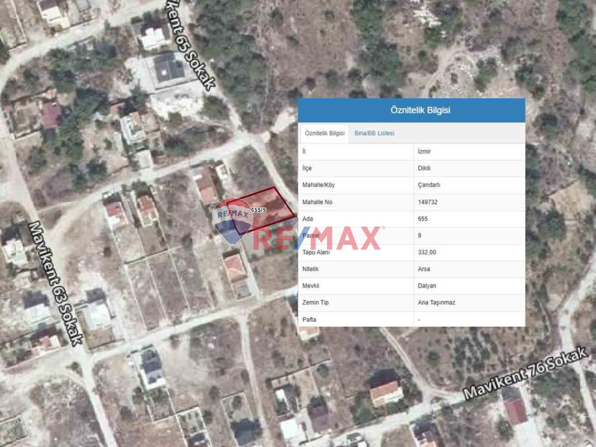 ÇANDARLI MAVİKENT'TE VİLLA İMARLI ARSA